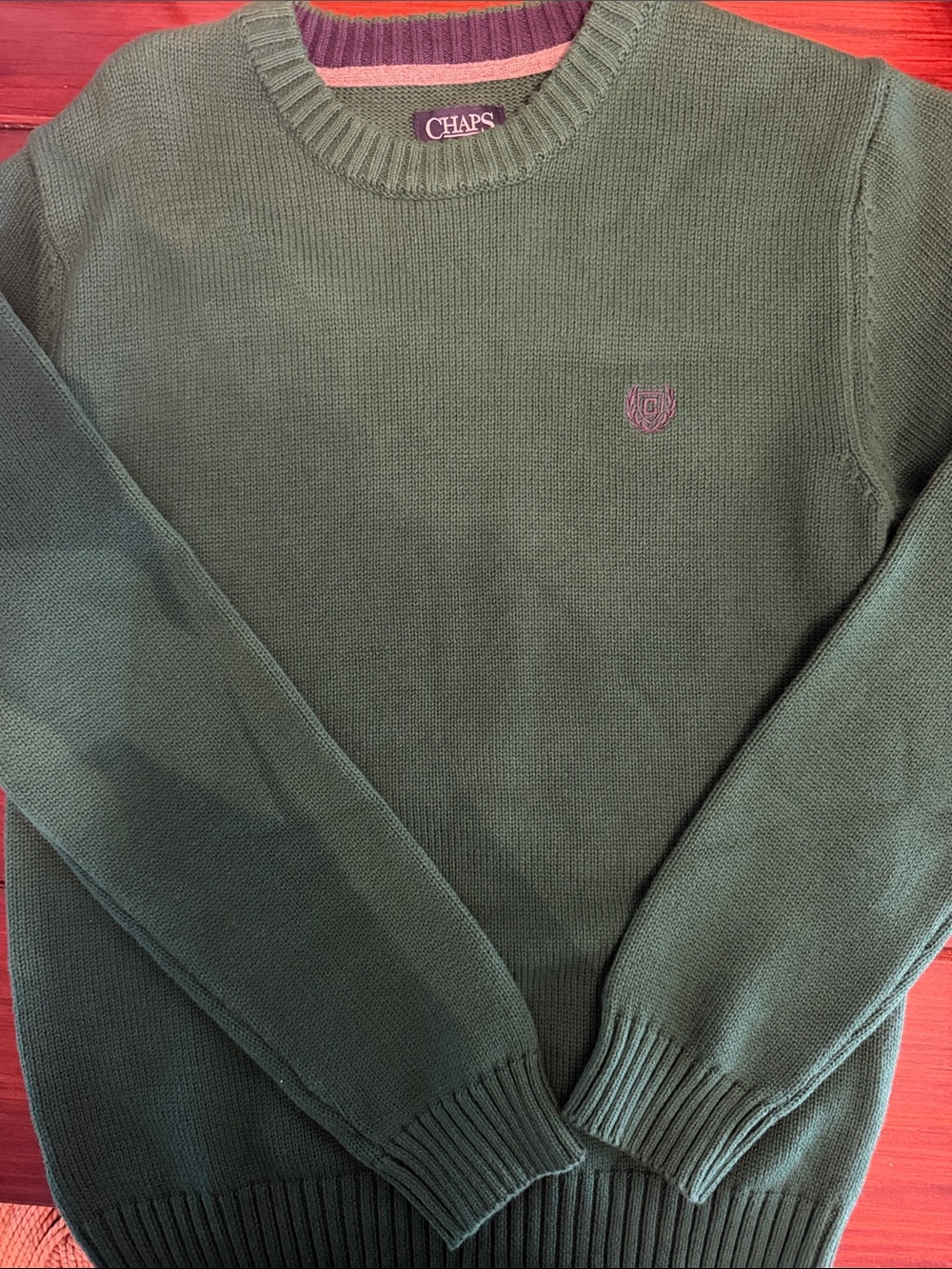 Boy’s Crewneck Sweater in Dark Green